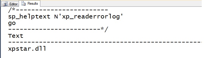 xp_readerrorlog