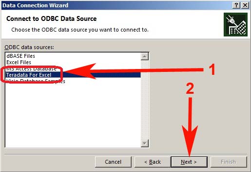 Creating An Odbc Connection To Teradata For Excel 7944